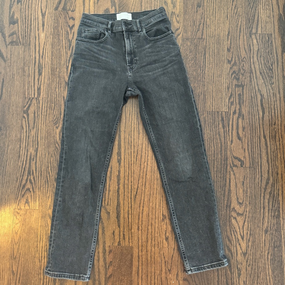 Everlane Cheeky Jean — Washed Black, Size 27